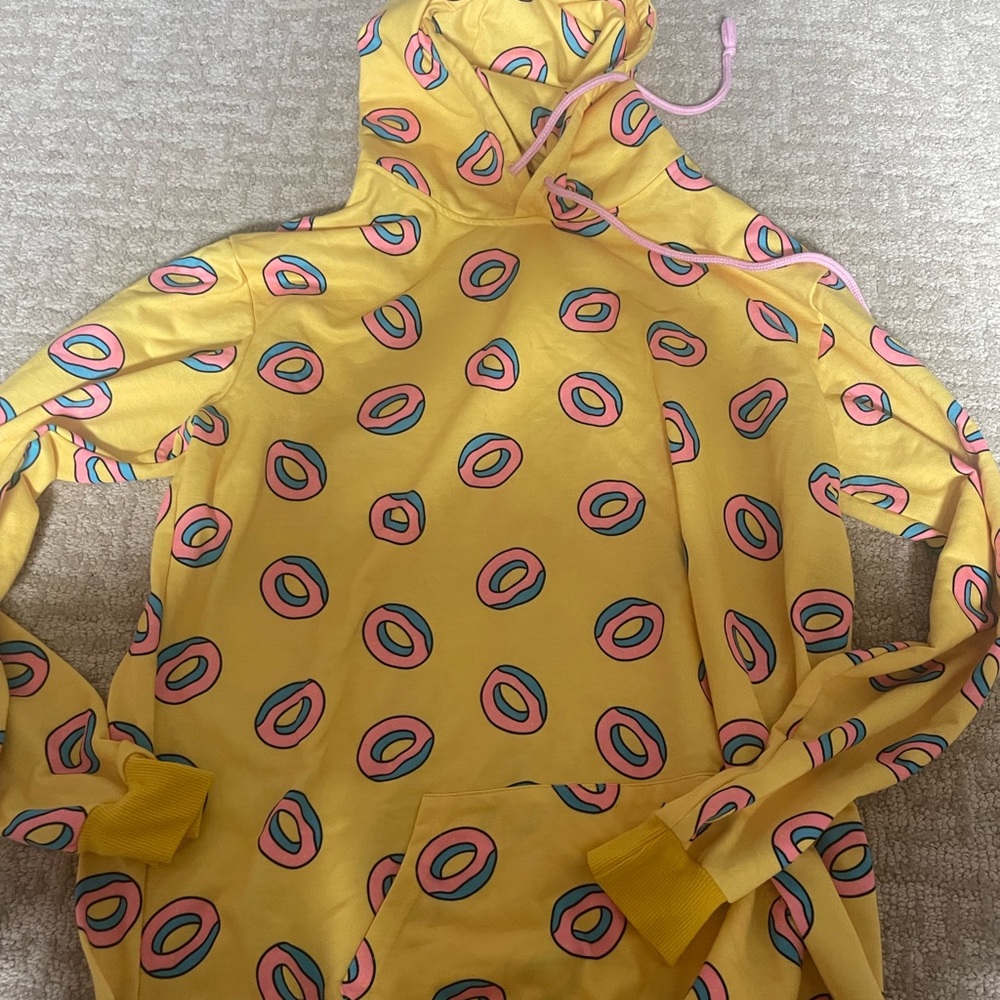Yellow Odd Future Donut Hoodie Men's XL